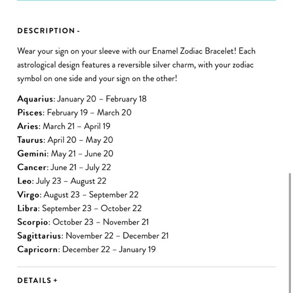 Pure Vida Capricorn Zodiac Sign Slider Bracelet - Picture 5 of 5